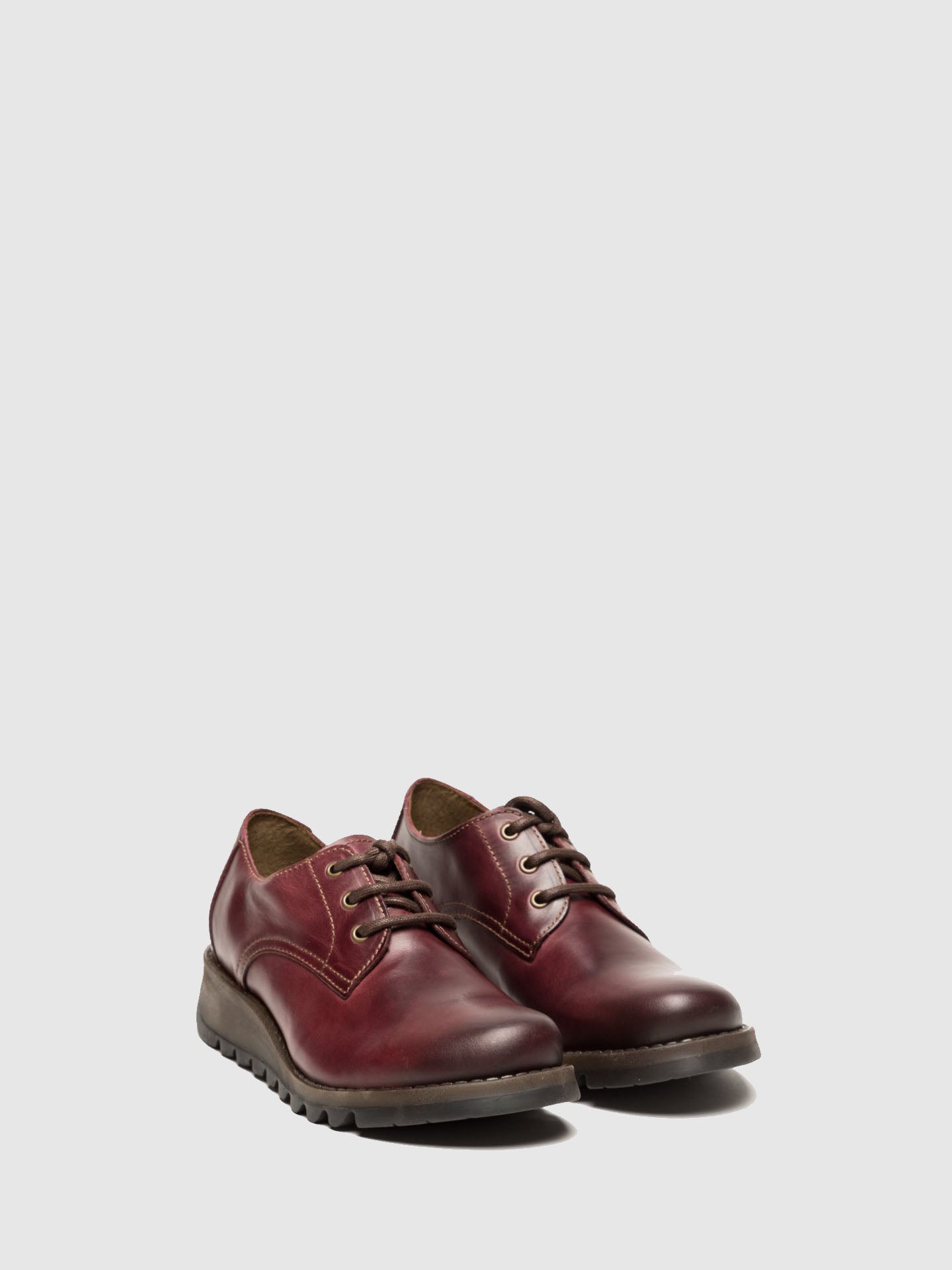 Fly London DarkRed Derby Shoes
